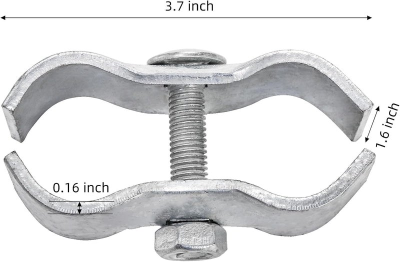 WRINGKIT 10 Pack Dog Kennel Clamps, 1-3/8" Chain Link Fence Panel Clamps, Galvanized Pipe Panel Frames, Chain Link Fence Hardware for Temporary Dog Kennels, Chicken Coops, Metal Cage - Image 2